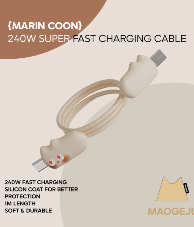 Maogeju USB-C 240W Super Fast Charging Cable – Marin Coon