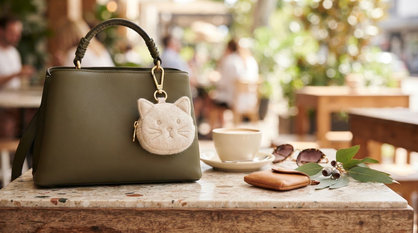 Cat Keyring Bag Charm: Cute Style Meets Everyday Practicality
